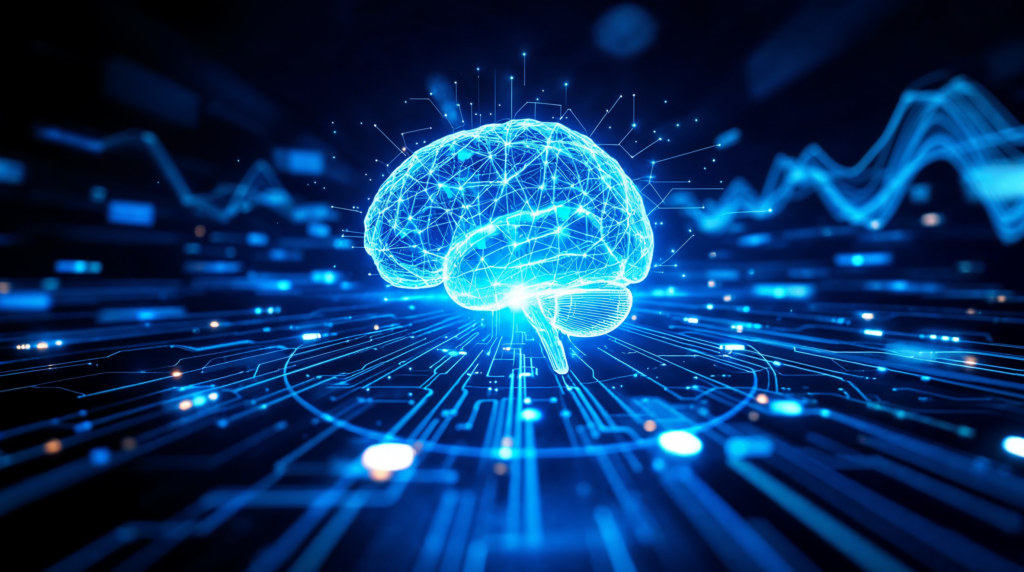 GPT-5.5 OpenAI futuristic AI model with neural network interface and holographic dashboard