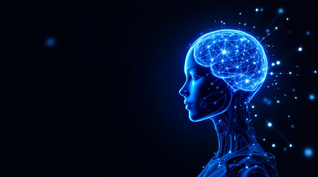 GPT-5.5 Instant futuristic AI chatbot interface with neural network glowing blue elements representing ChatGPT's new default model upgrade